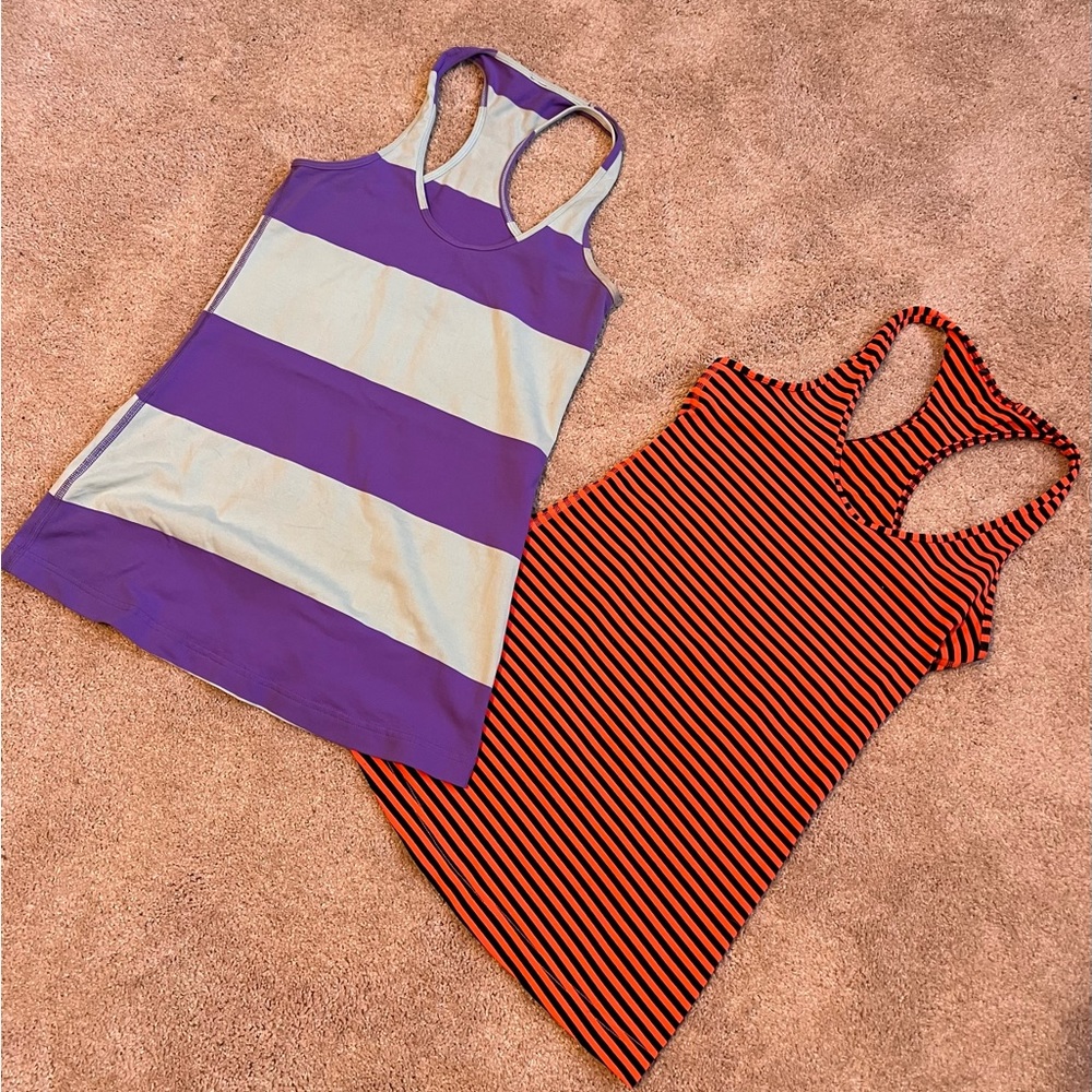 2 Lululemon racerback tanks - size 6